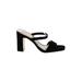 Ann Taylor Mule/Clog: Black Print Shoes - Women's Size 7 1/2 - Open Toe