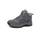 VIPAVA Men's Snow Boots Men Winter Snow Boots Waterproof Leather Sneakers Super Warm Men's Boots Outdoor Male Hiking Boots Work Shoes Ankle Boots (Color : Gray, Size : 8)