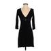 Armani Exchange Casual Dress - Mini: Black Solid Dresses - Women's Size Small