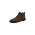 VIPAVA Men's Snow Boots Men's Chelsea Boots Men's Boots Leather Suede Slip-On Desert Boots Men's Casual Boots Men's Ankle Boots (Color : Brown, Size : 7)