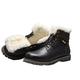 VIPAVA Men's Snow Boots Cowhide men's winter boots Natural wool men's winter boots men's winter boots. (Color : Black2, Size : 12.5 UK)