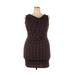 Ann Taylor Casual Dress - Bodycon: Burgundy Dresses - Women's Size 0