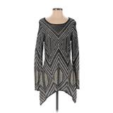 INC International Concepts Pullover Sweater: Black Chevron/Herringbone Tops - Women's Size Medium