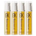 GK HAIR Global Keratin 100% Organic Argan Oil Anti Frizz Hair Serum Pack of 4 (0.34 Fl Oz/10ml) Styling Smoothing Strengthening Hydrating & Nourishing Heat Protection Shine Frizz Control Dry Damage