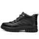 VIPAVA Men's Trainers Black Men Shoes Fashion Casual Shoes Men's Leather Casual Shoes Men Winter Cowboy with Velvet Sneakers for Men (Color : Schwarz, Size : 6.5)
