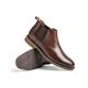 VIPAVA Men's Snow Boots High-top Shoes Business Dress Leather Boots, Casual Retro Color Polish Dress Shoes, Plus Size Boots (Color : Brown, Size : 8.5 UK)