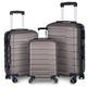 Luggage Set of 3, Suitcases With Wheels Hardside Expandable Luggage With Spinner Wheels Abs Durable Suitcase Set With Tsa Lock for Travel, Brown, Travel