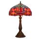 XqmarT Red Dragonfly Tiffany large table lamp 48 cm high living room stained glass table lamp 12 inches bedroom bedside lamp retro night light