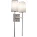 Rose 19.6" High 2-Light Satin Nickel LED Sconce