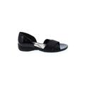 AK Anne Klein Flats: D'Orsay Chunky Heel Casual Black Print Shoes - Women's Size 6 - Open Toe