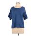 Gap 3/4 Sleeve T-Shirt: Blue Tops - Women's Size Large