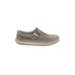 Vans Flats: Slip-on Platform Classic Gray Solid Shoes - Women's Size 7 1/2 - Almond Toe