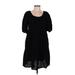 Old Navy Casual Dress - A-Line Scoop Neck Short sleeves: Black Print Dresses - Women's Size Medium