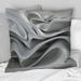 Designart "Grey Infinite Ripples" Modern Waves Printed Throw Pillow