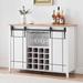 Farmhouse Bar Cabinet with Sliding Barn Door