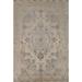 Tabriz Persian Area Rug Beige Oriental Hand-Knotted Wool Carpet - 7'11"x 11'0"