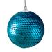 Turquoise Blue Sequin Shatterproof Ball Christmas Ornament 3"