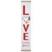 Floral Heart "Love Lives Here" Wooden Valentine's Day Sign - 39.25"