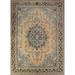 Traditional Floral Mashad Persian Rug Handmade Wool Carpet - 9'9"x 12'6"