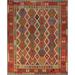 South Western Style Kilim Oriental Rug Hand-Woven Wool Carpet - 8'1"x 9'9"