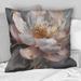 Designart "Marble Pink Gold Peony Flower III" Floral Peony Printed Throw Pillow