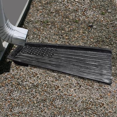 USA Patriotic Flag Cast Aluminum Downspout Gutter 24 in. Splash Block