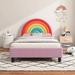 Rainbow Design Upholstered Twin Platform Bed for Boys & Girls, Teens