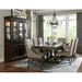 Darby Home Co Rectangular 80.5" L x 49.25" W Dining Set Wood in Brown/Gray | 49.25 H x 49.25 W x 80.5 D in | Wayfair