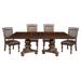 Darby Home Co Rectangular 79" L x 48" W Dining Set, Leather in Brown | Wayfair 8BD394390B1B4690A9884C8F9FF3551E