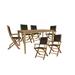 HiTeak Furniture Cateline 6 - Person 63 L Outdoor Wood/Teak in Brown/White | 63 W x 31.4 D in | Wayfair HLS-DRR-B