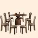 PEPPER CRAB French vintage dining table dining table casual table coffee table dining table chair combination in Brown | Wayfair 07ZHO145GEHTC1EIMF