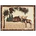 White Rectangle 8' x 10' Area Rug - Loon Peak® Lacour High Quality Woven Ultra-Soft Traditional Southwest Wilderness Moose Theme Berber Area Rug | Wayfair