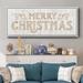 The Holiday Aisle® Merry Christmas Framed On Canvas Textual Art Canvas, Solid Wood in Brown | 12 H x 30 W x 1.5 D in | Wayfair