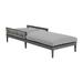 George Oliver Issra 82.5" Long Reclining Single Chaise w/ Cushions Metal in Gray | 38 H x 30 W x 82.5 D in | Outdoor Furniture | Wayfair