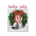 The Holiday Aisle® Holly Jolly Christmas Bell Wreath On Canvas by Lettered & Lined Print Canvas in Black/Green/Red | 30 H x 20 W x 1.25 D in | Wayfair