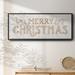 The Holiday Aisle® Merry Christmas Framed On Canvas Textual Art Canvas, Solid Wood in Brown | 24 H x 60 W x 1.5 D in | Wayfair