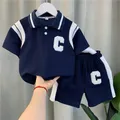 Polo à manches courtes et short pour garçon ensemble deux pièces vêtements pour enfants bébé