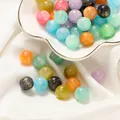 Perles Rondes en Résine Colorée de 8/10mm Espacement pour Bricolage Collier Bracelet Bijoux