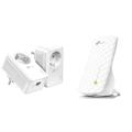 TP-Link Powerline Adapter Set TL-PA7017P KIT(1000Mbit/s & WiFi TP-LINK TL-RE200 (UE) - Blanc