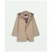 Brooks Brothers Boys Rain Car Coat With Removable Hood | Dark Beige | Size 14