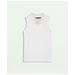 Brooks Brothers Girls Sleeveless Pique Polo Shirt | White | Size 8