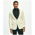 Brooks Brothers Men's Classic Fit 1818 Herringbone Dinner Jacket In Linen-Wool Blend | White | Size 40 Regular