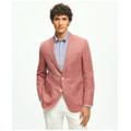 Brooks Brothers Men's Classic Fit 1818 Herringbone Hopsack Sport Coat In Linen-Wool Blend | Dark Pink | Size 44 Regular