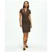 Brooks Brothers Women's Utility Belted Sheath Dress In Linen | Dark Brown | Size 0