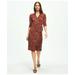 Brooks Brothers Women's Signature Print Wrap Dress | Red | Size XS