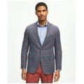 Brooks Brothers Men's Classic Fit 1818 Plaid Hopsack Sport Coat In Linen-Wool Blend | Size 42 Long