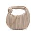 Pleated Knotted Hobo Bag