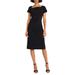 Ruched Cap Sleeve Sheath Dress