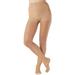 Made in USA - Womens Compression Tights 20-30mmHg with Open Toe - Beige Small