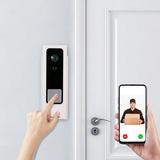 Holiday Savings 2022! Feltree Smart Wireless Remote Video Doorbell Home Intelligent Visual Doorbell 2-Way Audio Motion Detection HD Night Vision Wifi Rechargeable Security Door Doorbell White